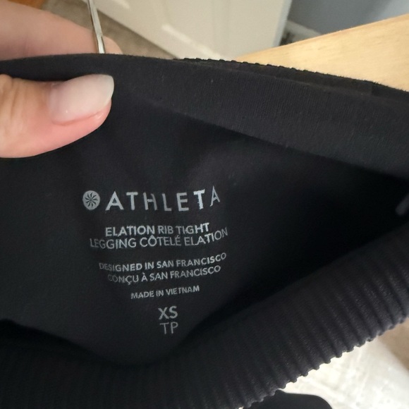 Athleta Black XS Elation Rib Tight - Picture 4 of 4